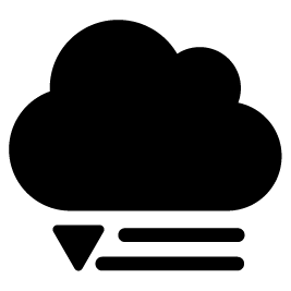 Weather icon in black