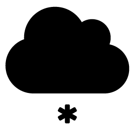 Weather icon in black